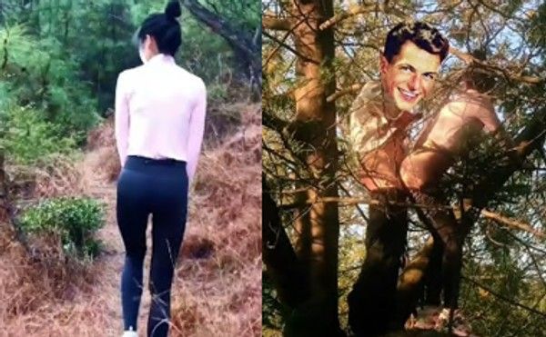 极品身段尤物人妻,穿上瑜伽裤爬到山顶站在书上打炮,人前高冷长腿人妻反差至极